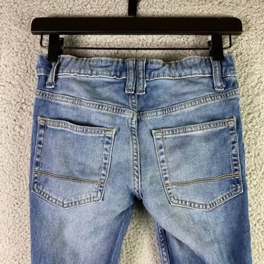 Cat & Jack Jeans Girls Size 8 Stretch Blue Denim Pants Bootcut Boot‎ Cut Youth